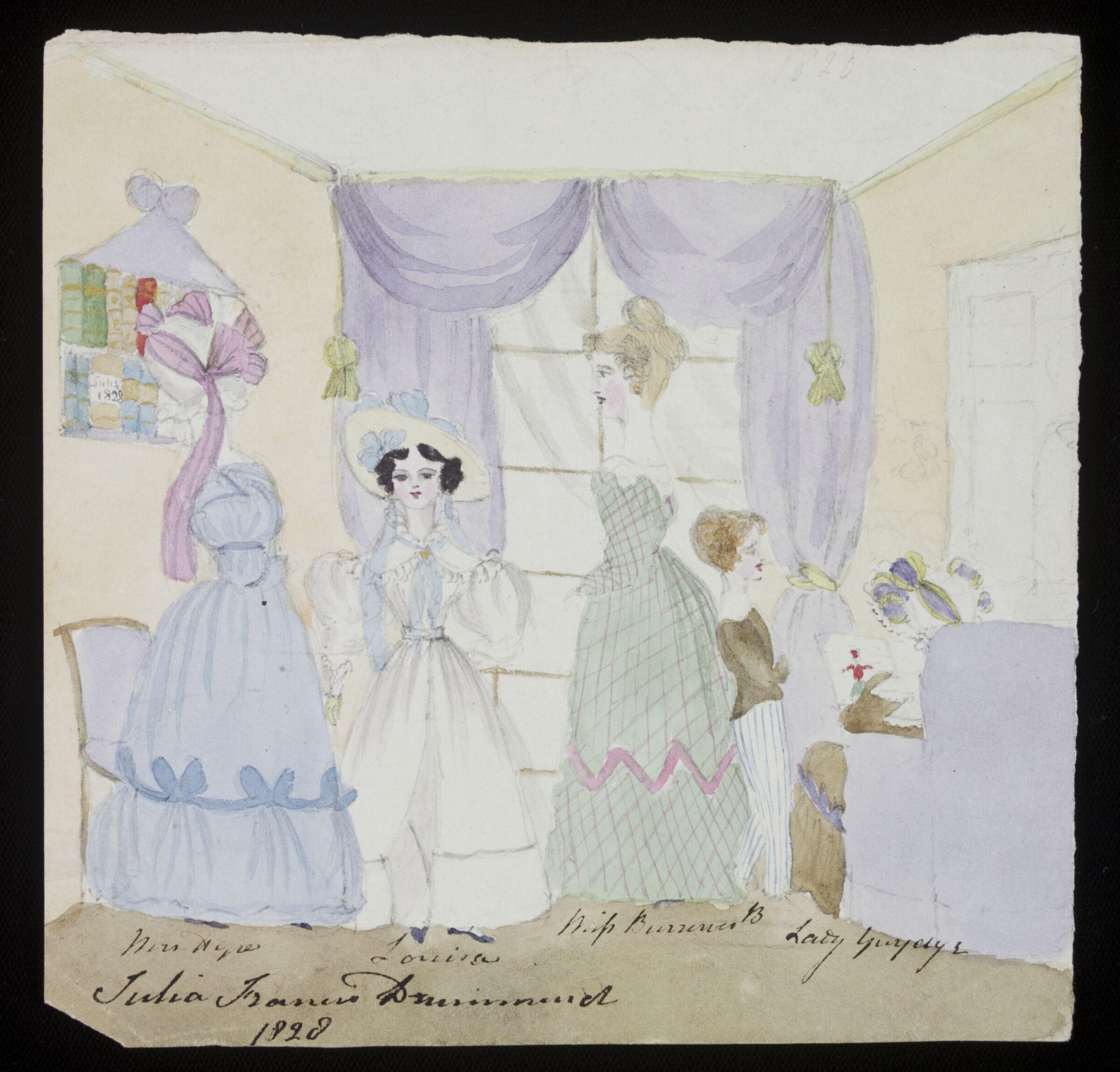 Watercolour drawing, Julia Frances Drummond, 1828