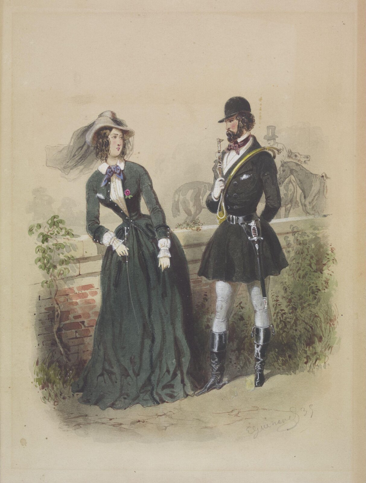 Drawing, Eugène Charles François Guérard, 1839