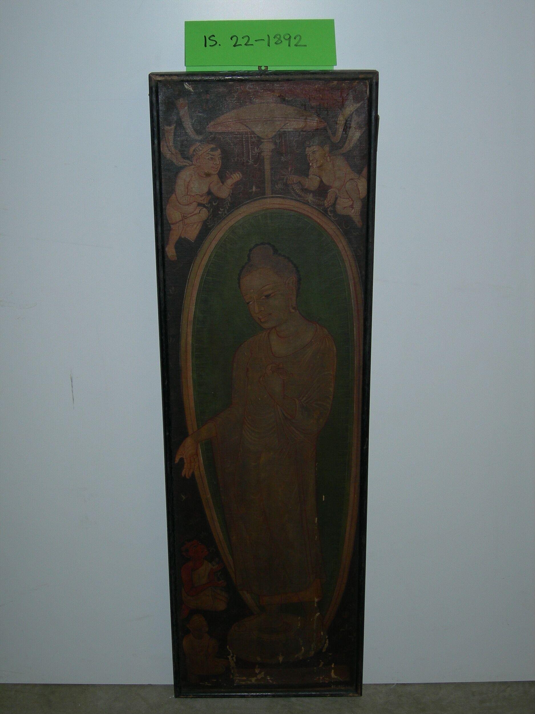 Copy of painting in the caves of Ajanta (Cave 10)