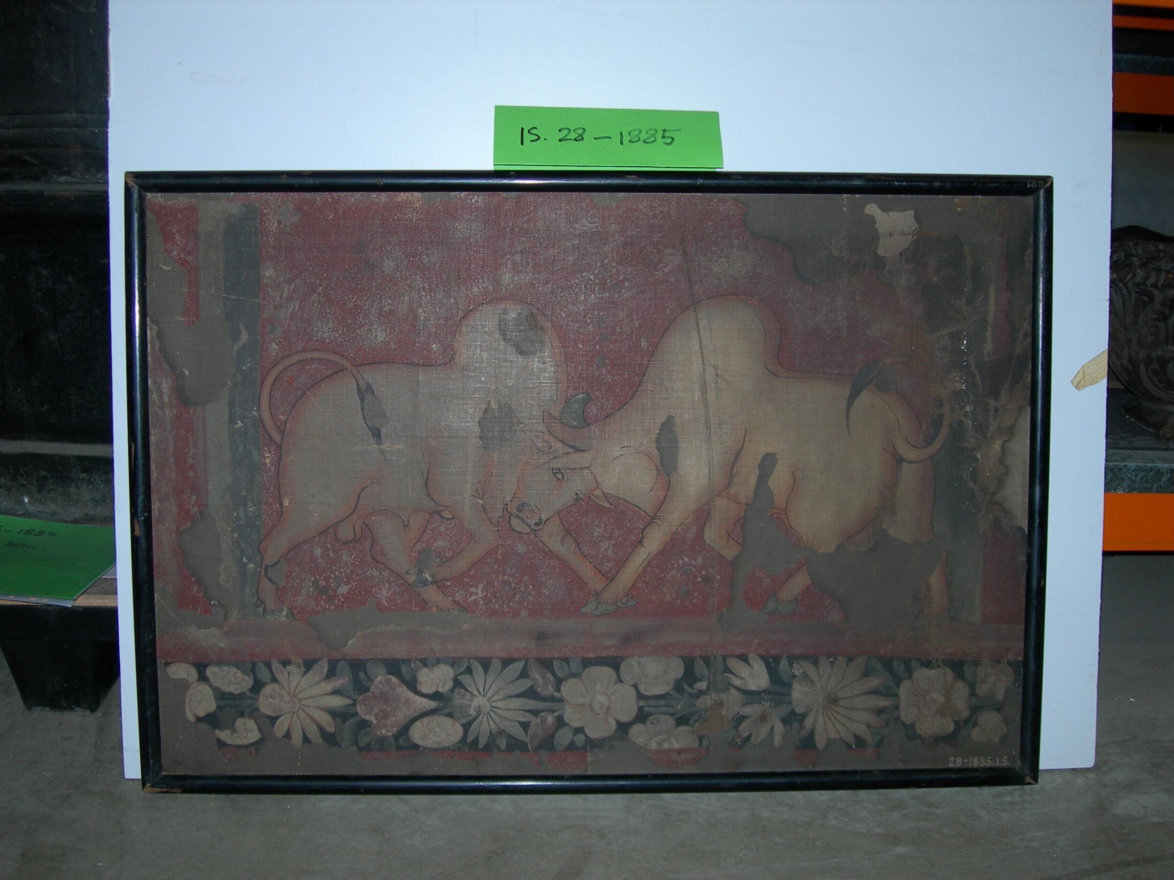 Copy of painting in the caves of Ajanta (cave 1), John Griffiths, 1872-1885