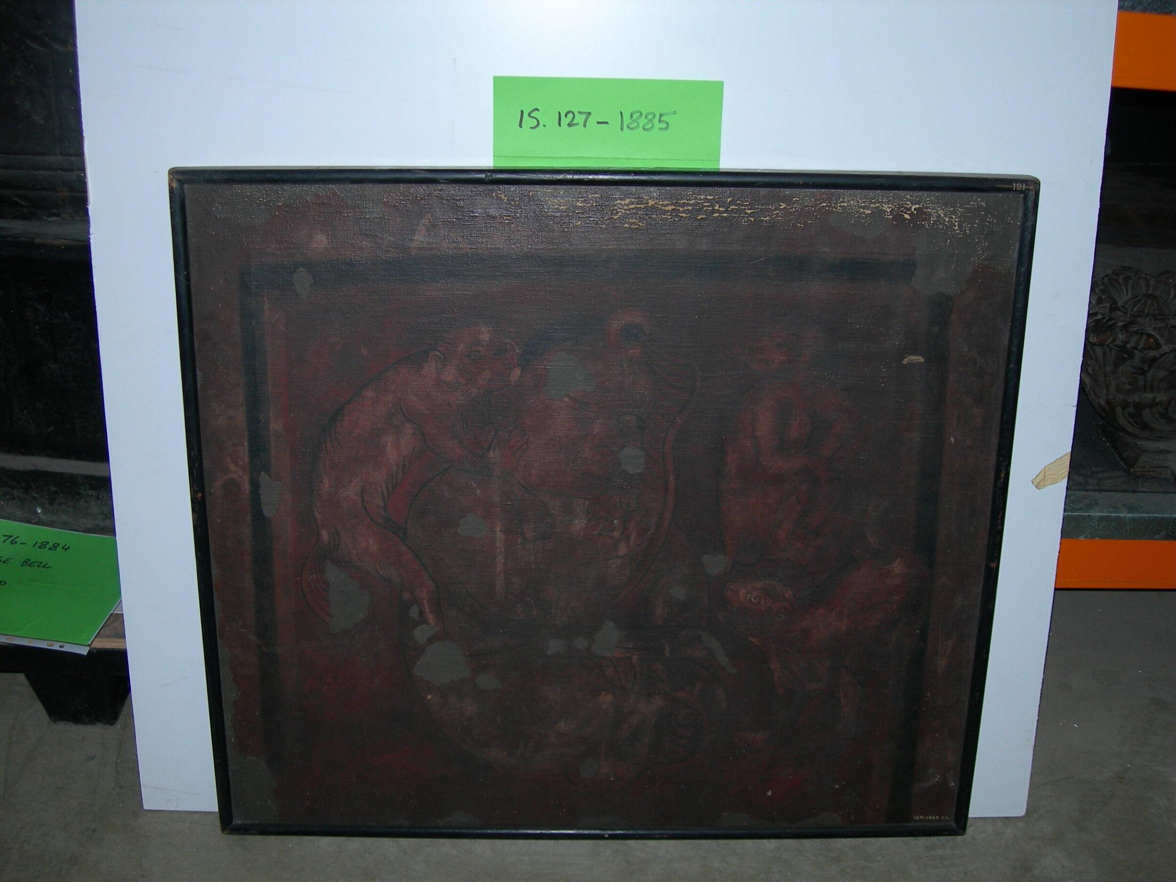 Copy of painting in the caves of Ajanta (Cave 17), John Griffiths, 1872-1885
