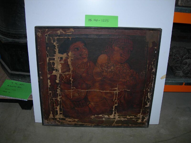 Copy of painting in the caves of Ajanta (Cave 17)