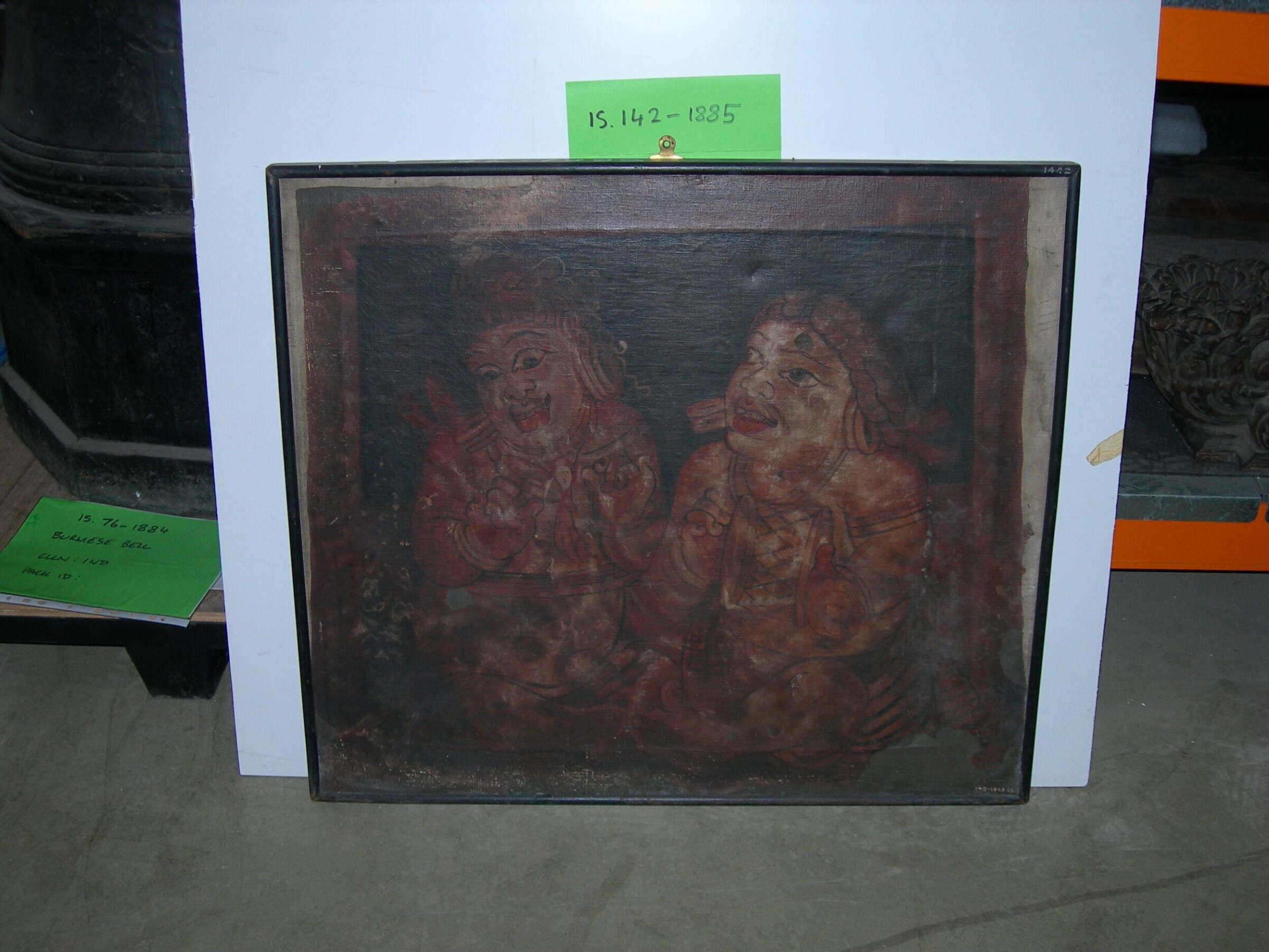 Copy of painting in the caves of Ajanta (Cave 17), John Griffiths, 1872-1885