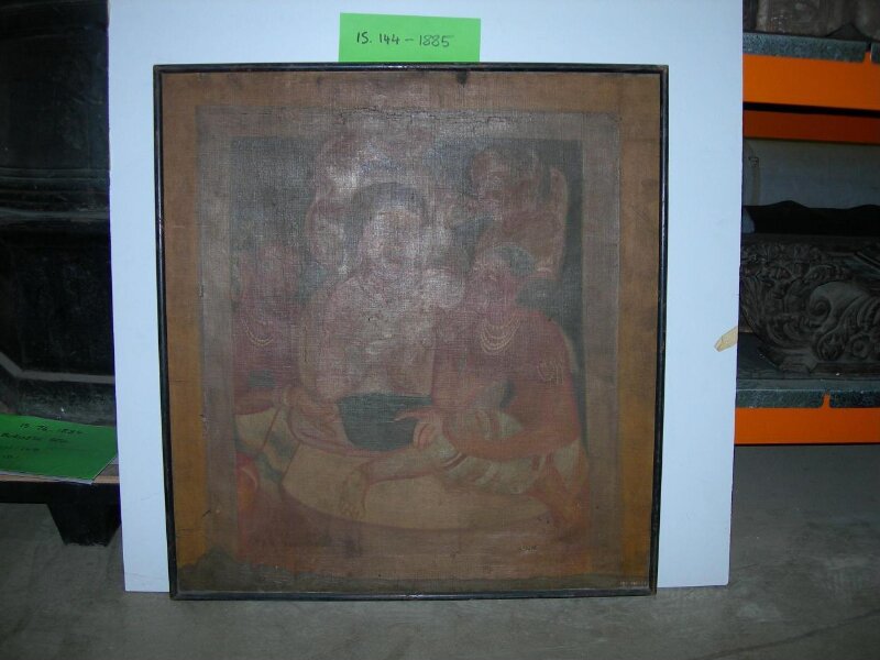 Copy of painting in the caves of Ajanta (Cave 2)