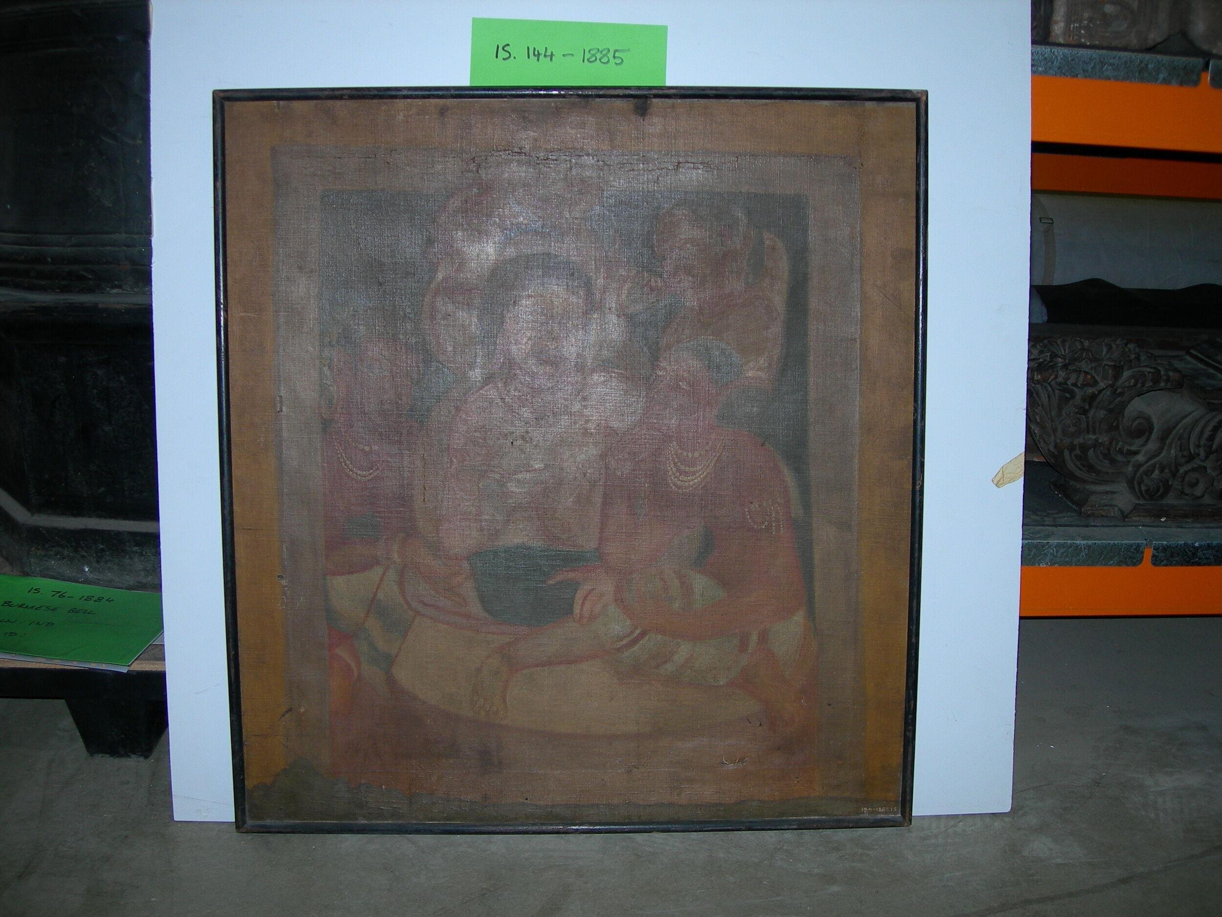 Copy of painting in the caves of Ajanta (Cave 2)