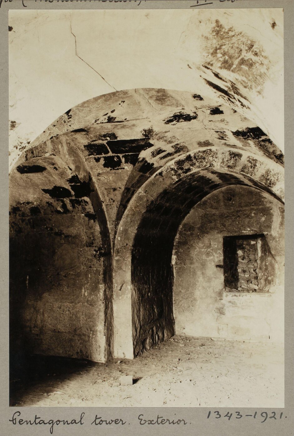 K.A.C. Creswell, Pentagonal tower interior, North Wall, Cairo