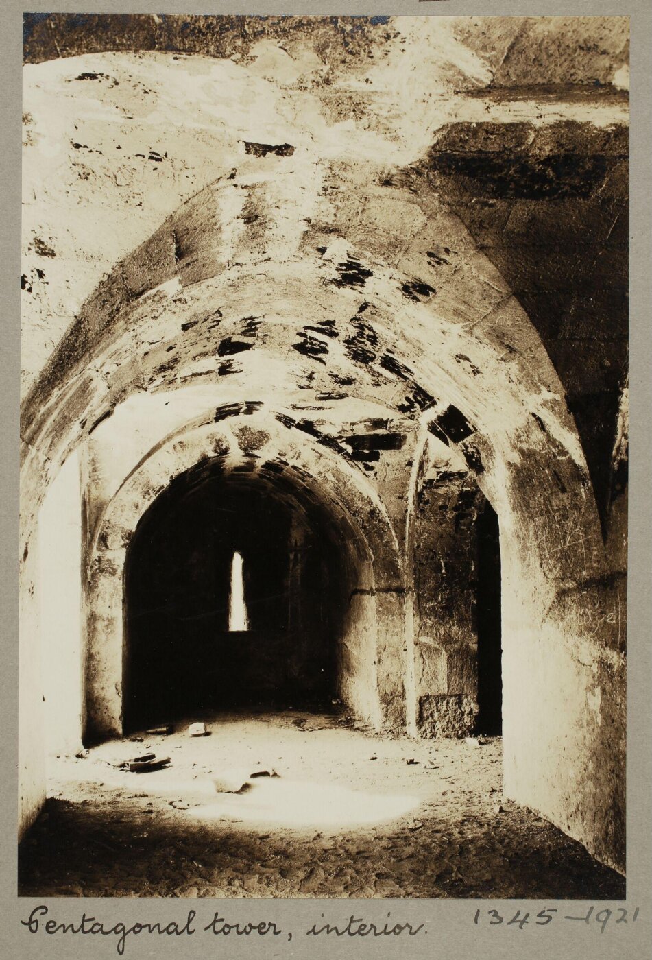 K.A.C. Creswell, Interior in pentagonal tower, North Wall, Cairo