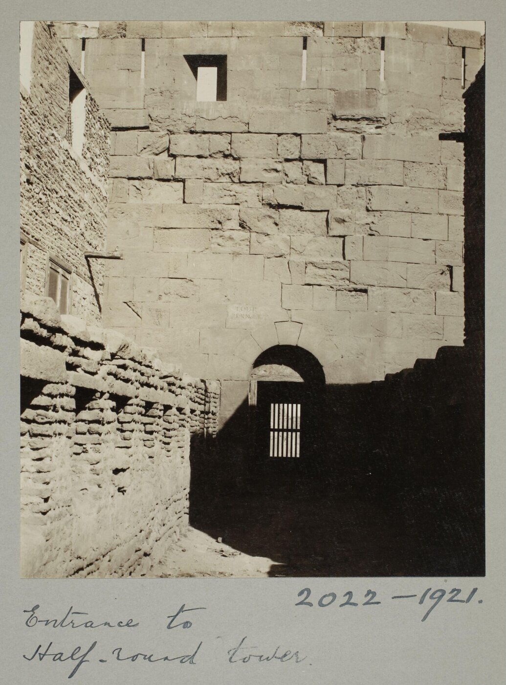 K.A.C. Creswell, Entrance to half-round tower, North Wall, Cairo