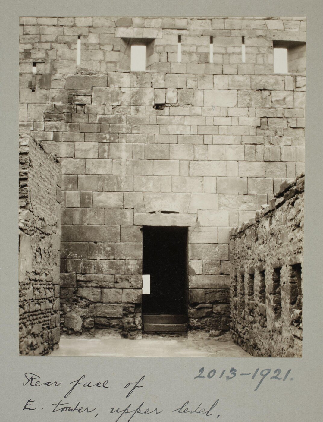 K.A.C. Creswell, Rear face of east tower from upper level of the Bab al-Nasr, North Wall, Cairo