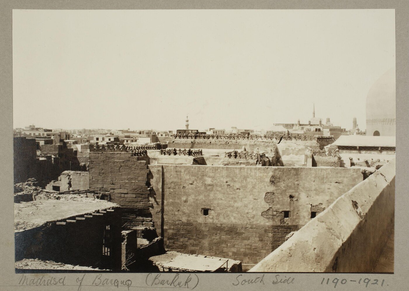 K.A.C. Creswell, South side of the funerary complex of Mamluk Sultan al-Zahir Barquq, Cairo
