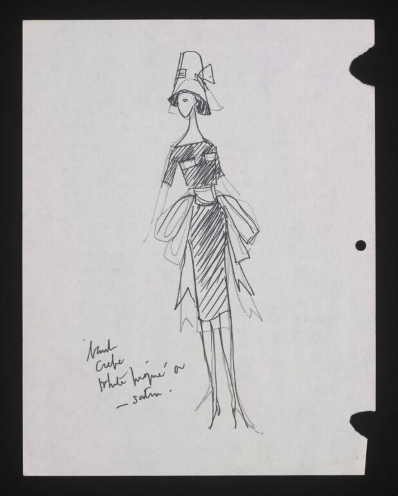 Drawing, Cecil Beaton, ca.1960-70
