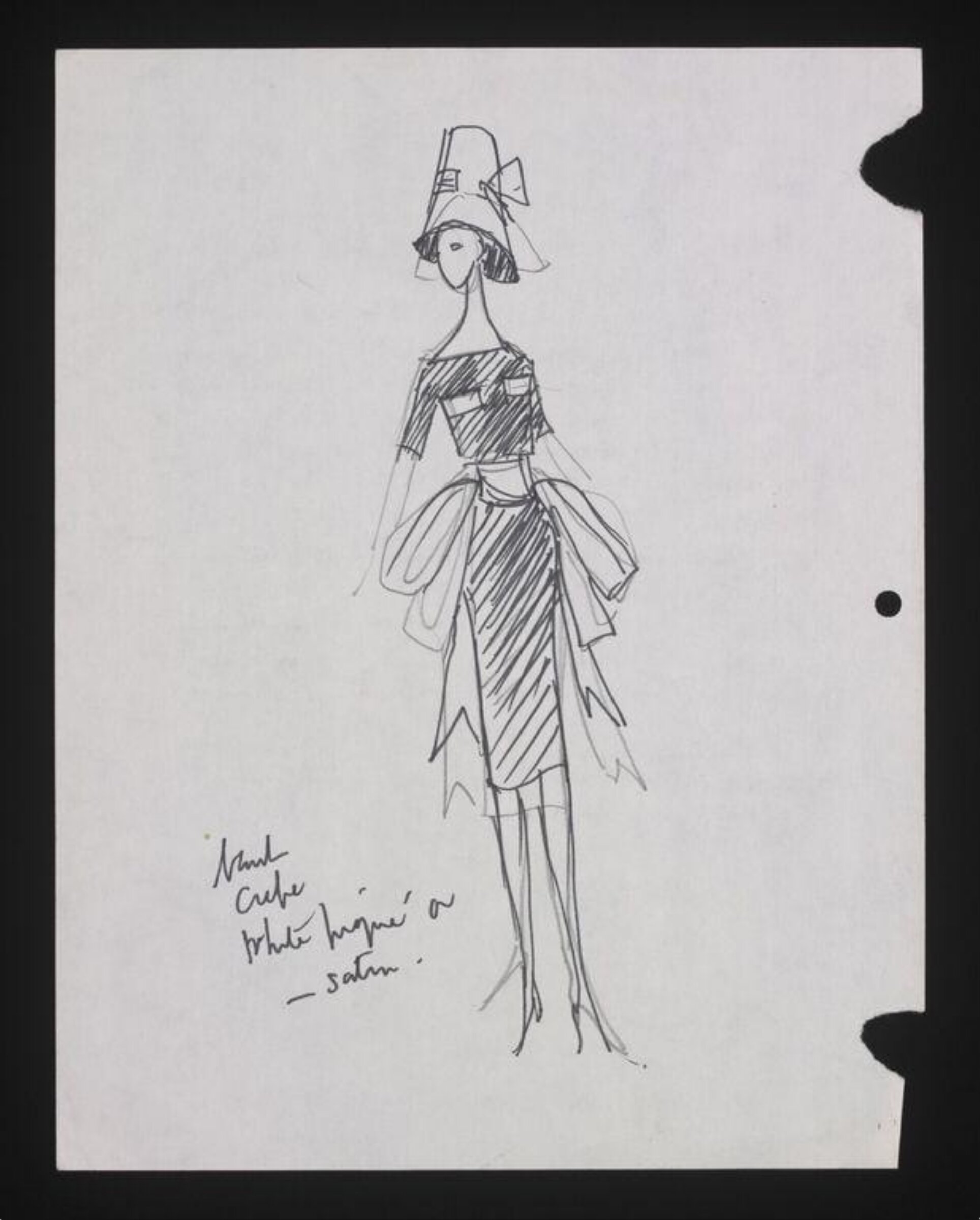 Drawing, Cecil Beaton, ca.1960-70