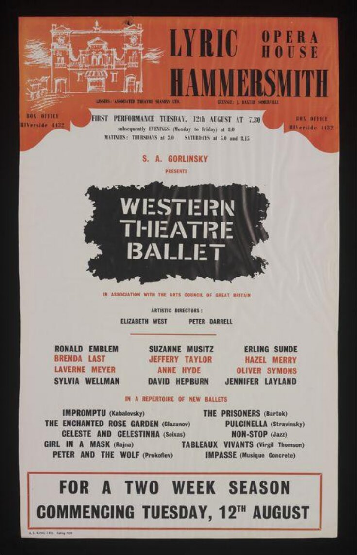 The Western Theatre Ballet at the Lyric Theatre Hammersmith | V&A ...