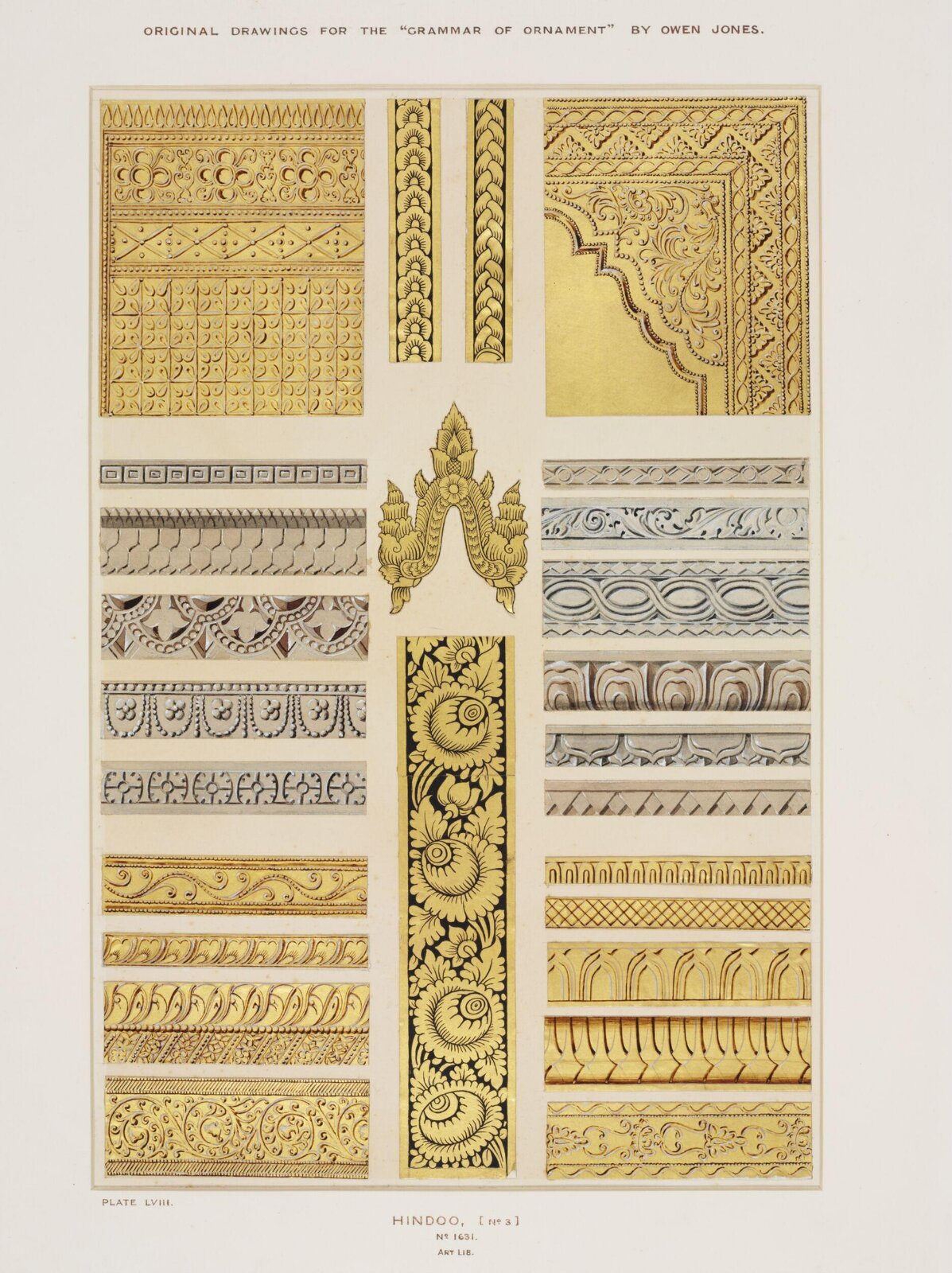 Drawing, Owen Jones, 1856