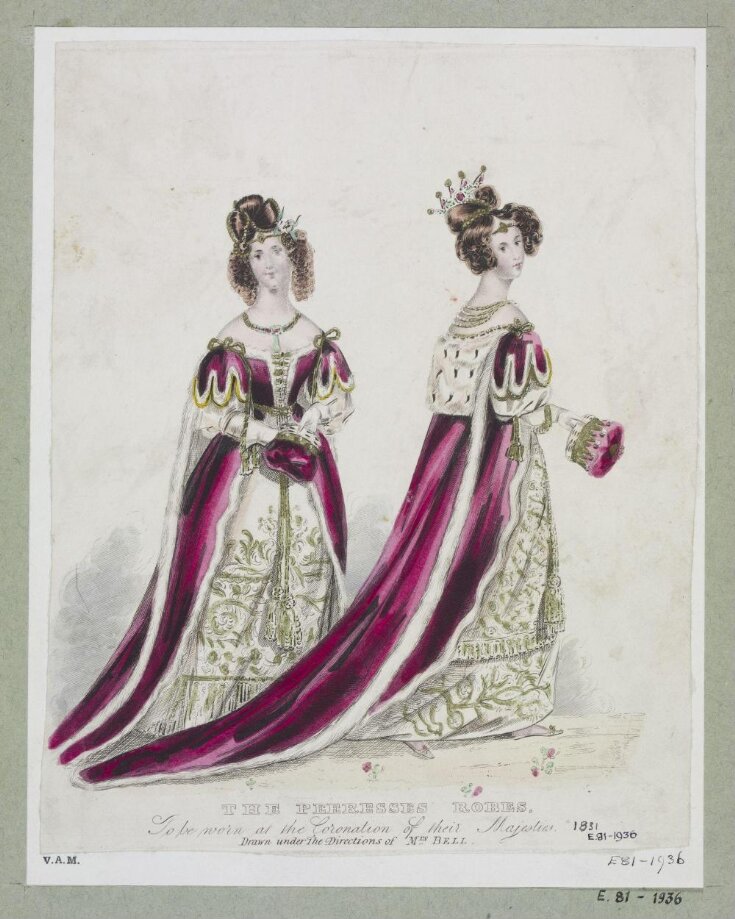 The Peeresses' robes, to be worn at the Coronation of their Majesties. top image