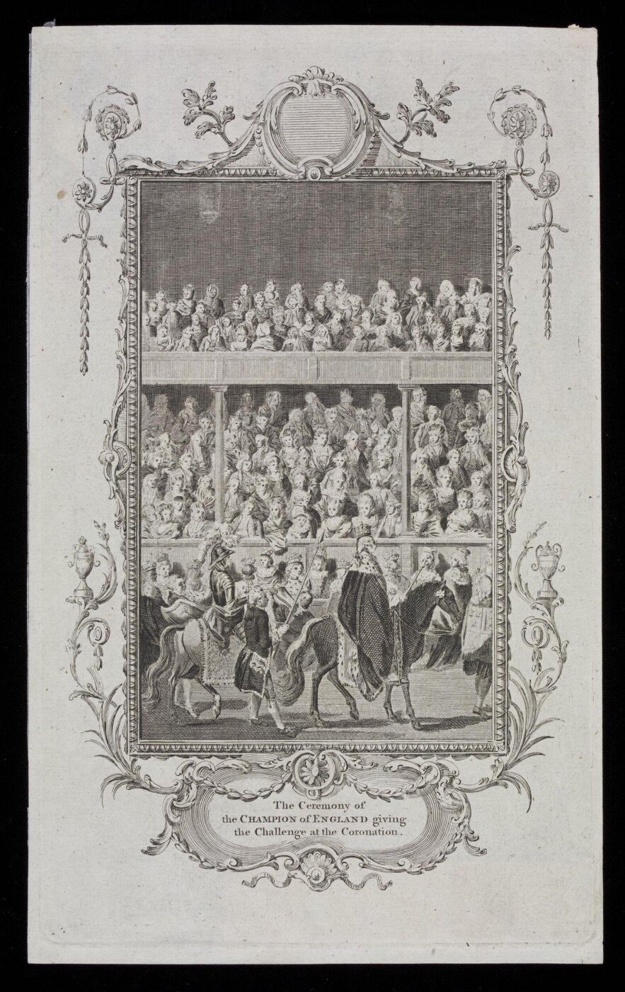 Unknown, The Ceremony of the Champion of England giving the Challenge at the Coronation