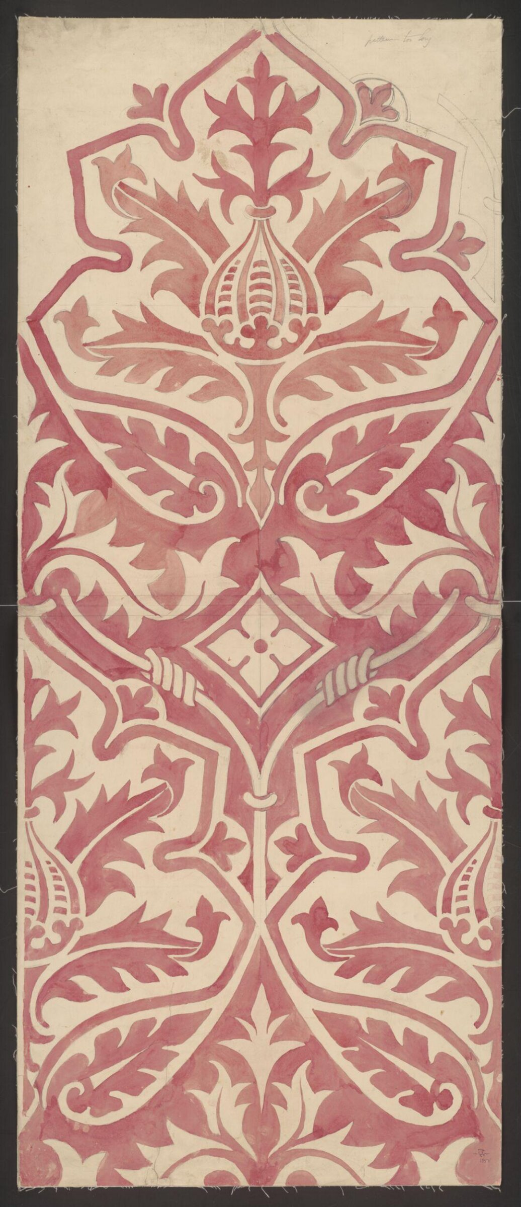 Design for wallpaper in the Houses of Parliament, A.W.N. Pugin, 1850