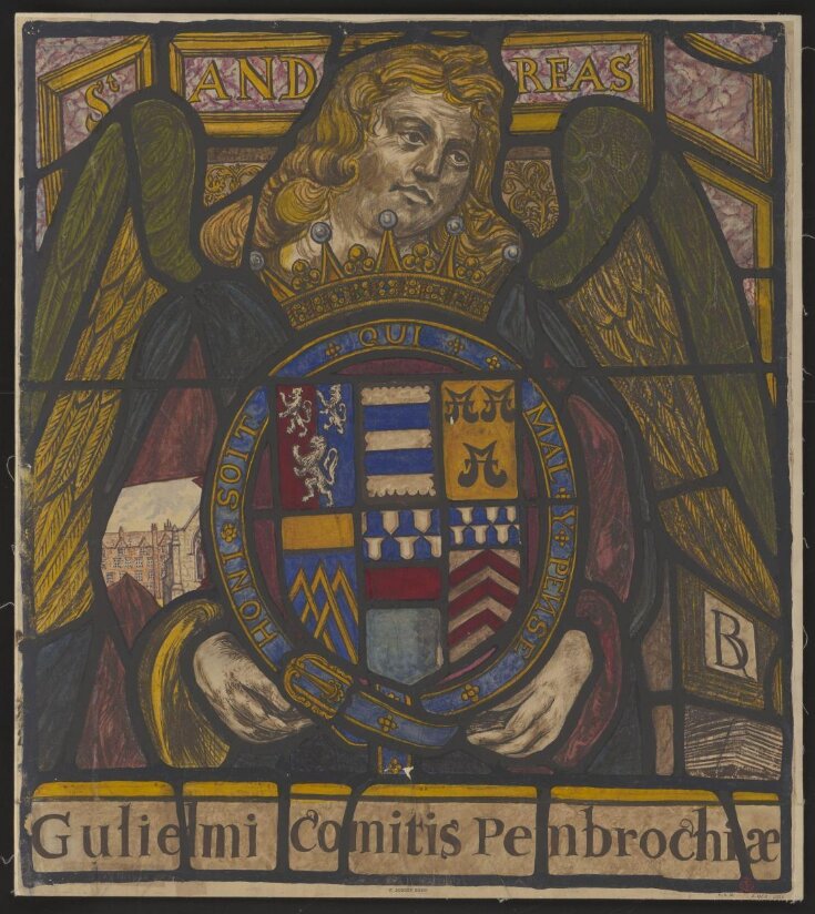 Angel holding the shield of William Herbert K.G., 3rd Earl of Pembroke. top image