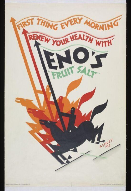 First thing every morning renew your health with Eno's "Fruit Salt", 1927, United Kingdom