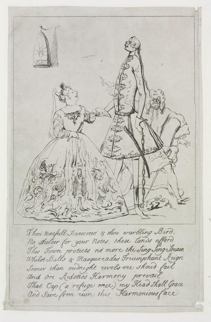 Caricature of Farinelli, Cuzzoni and Heidegger top image