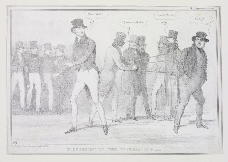 The Dispersion of the Thimble-Rig. Lord Althorp, Lord Grey, Lord Brougham, and others. image