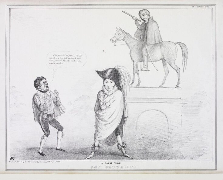 A Scene from Don Giovanni. Colonel French, the Duke of Rutland, and the Duke of Wellington.' top image