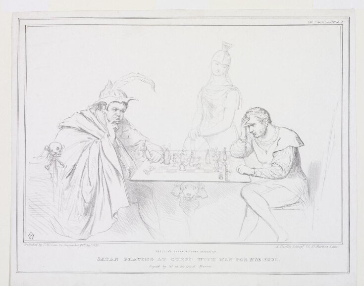 Satan Playing at Chess with Man for his Soul. Mr. O'Connell and Lord Melbourne. top image