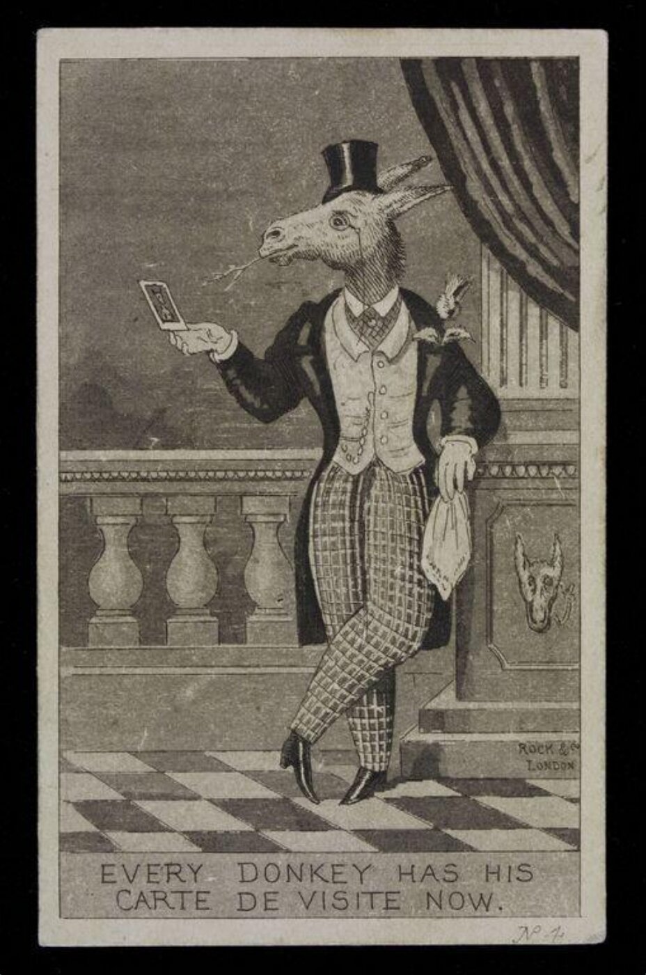 Unknown, Every Donkey has his Carte de Visite now