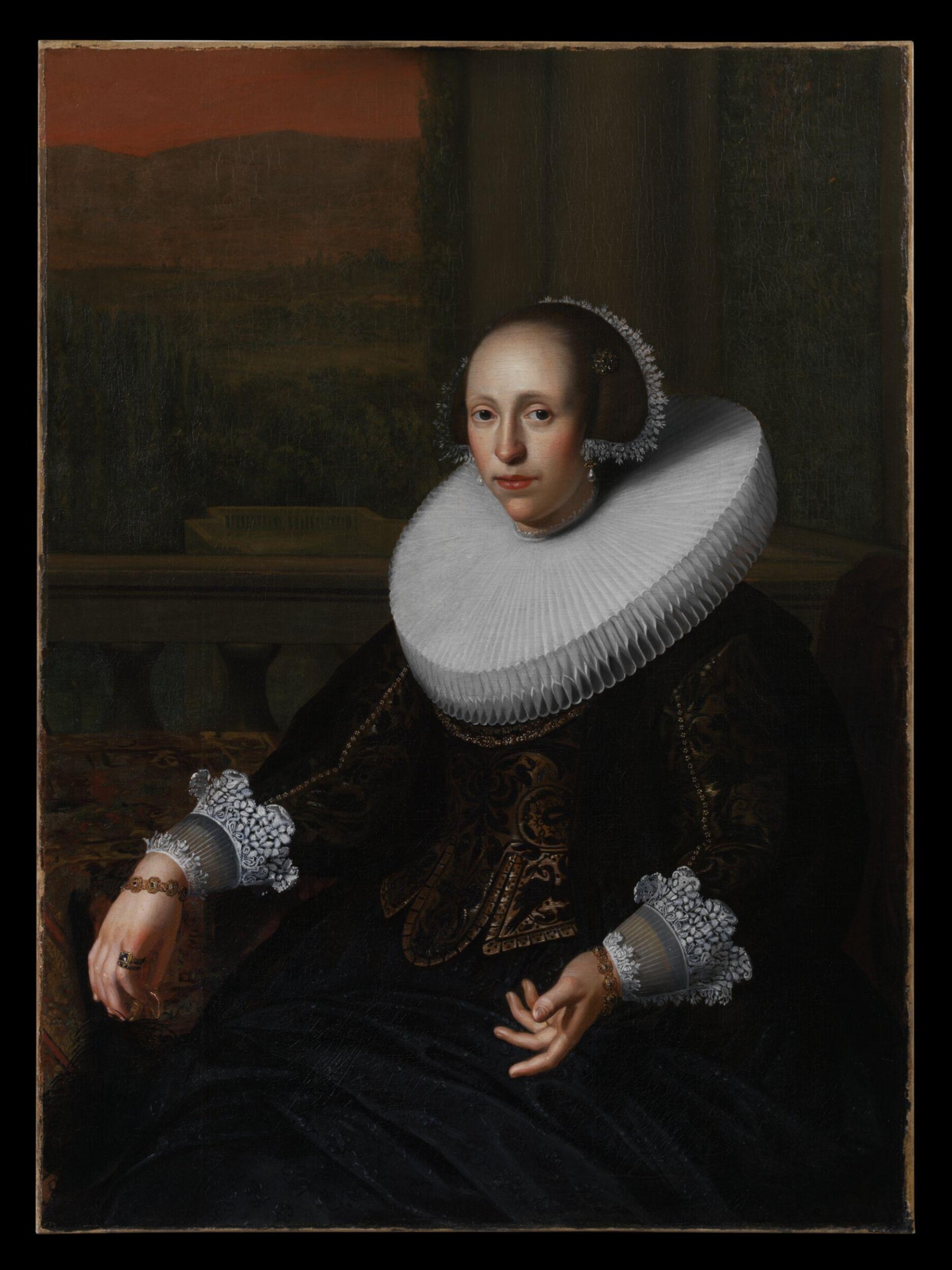 An unknown lady in a ruff, Johannes Cornelisz Verspronck, late 17th century
