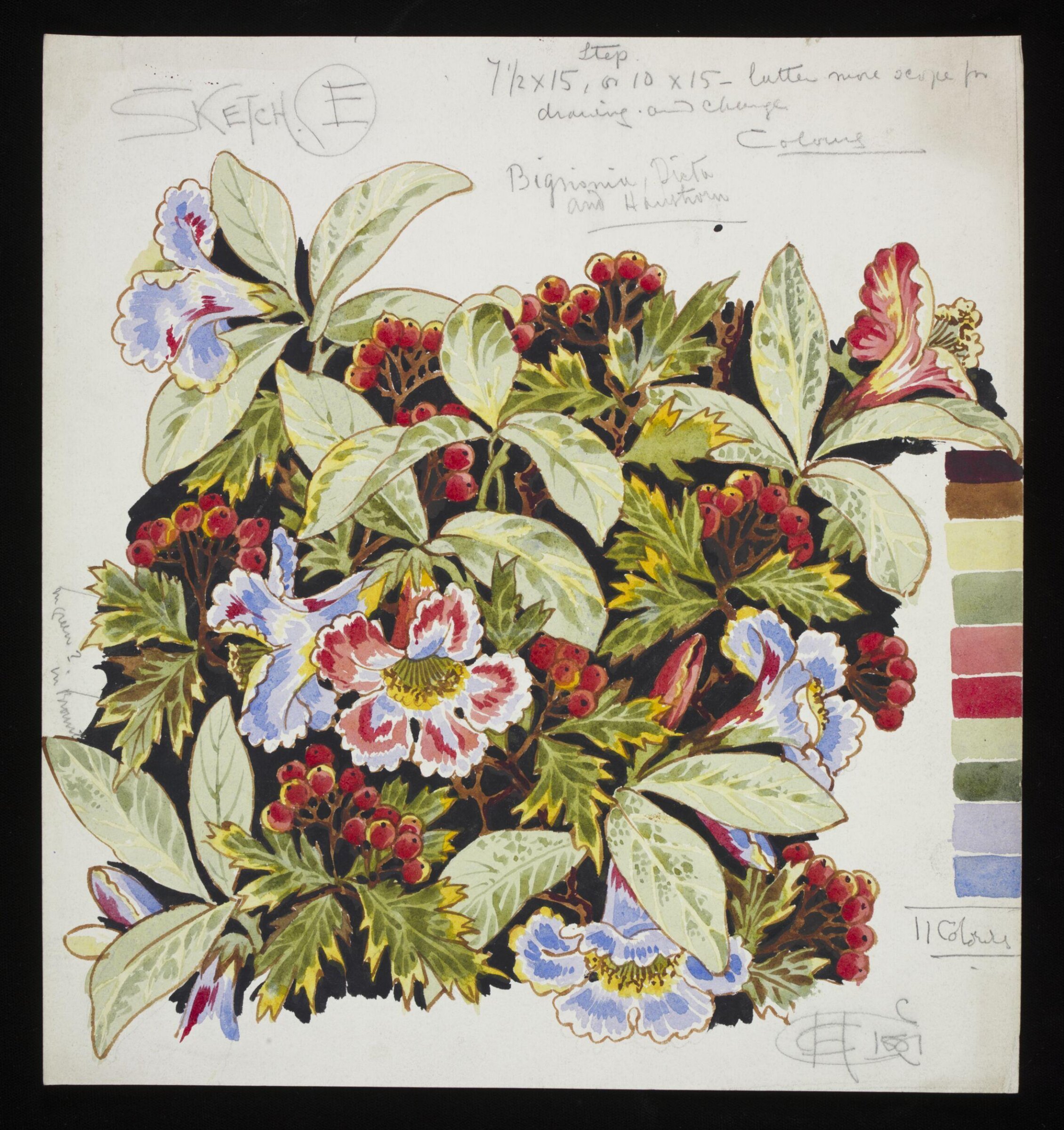 Watercolour drawing, George Charles Haité, 1881
