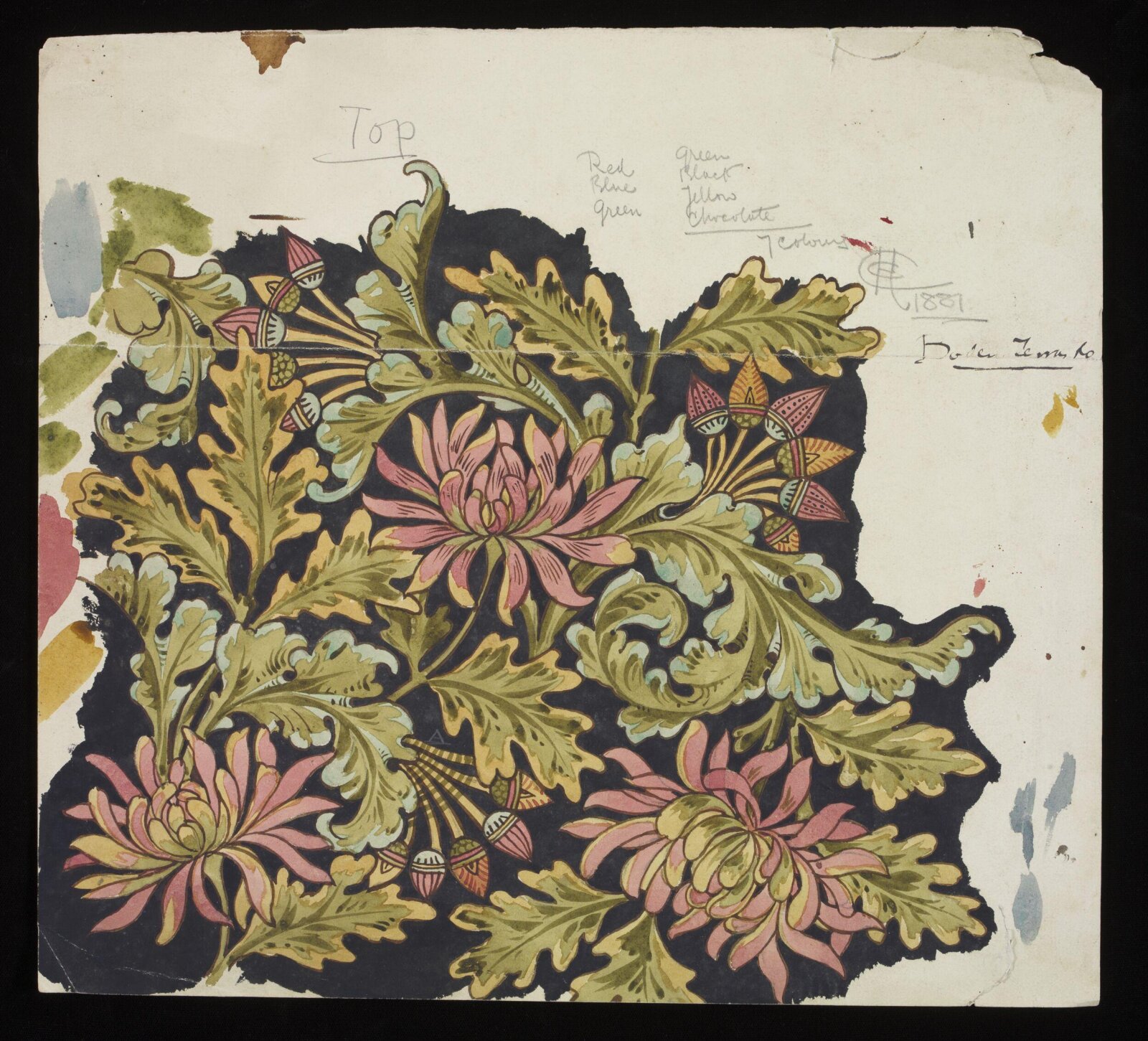 Watercolour drawing, George Charles Haité, 1881