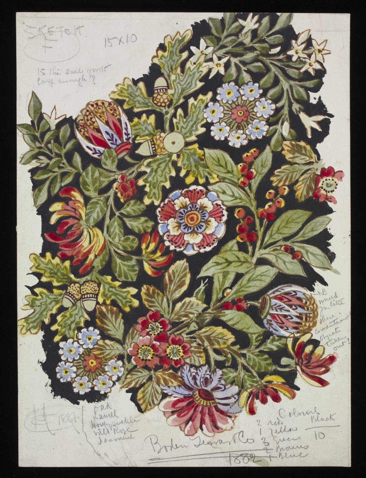 Watercolour drawing, George Charles Haité, 1881