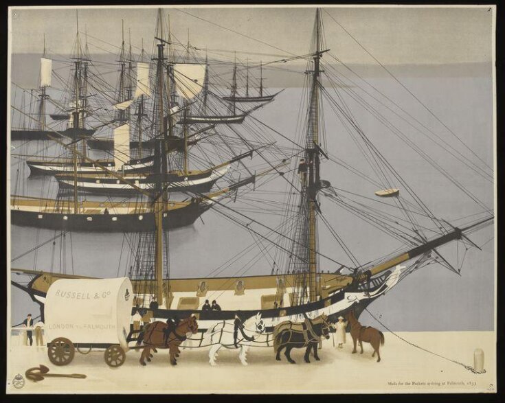 Loading the transatlantic mail at Falmouth 1833 image