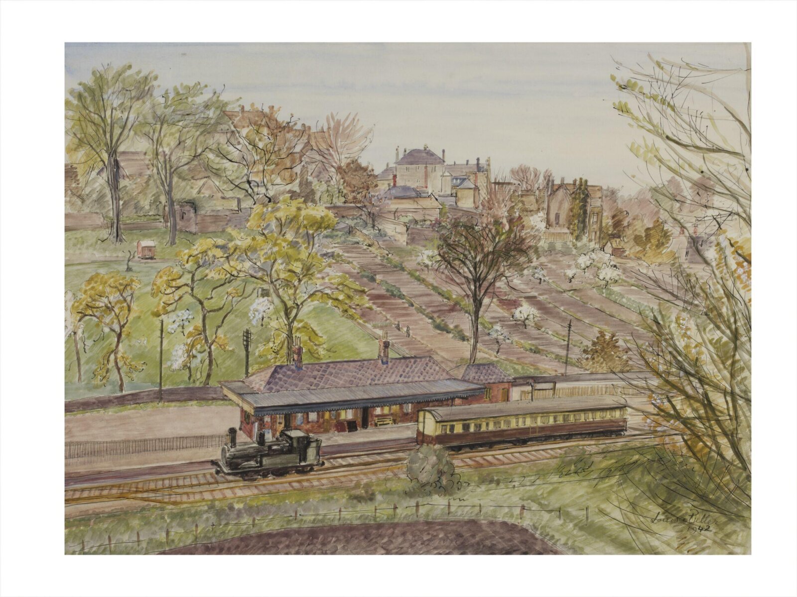 The Railway Station at Tetbury, Puller, 1942