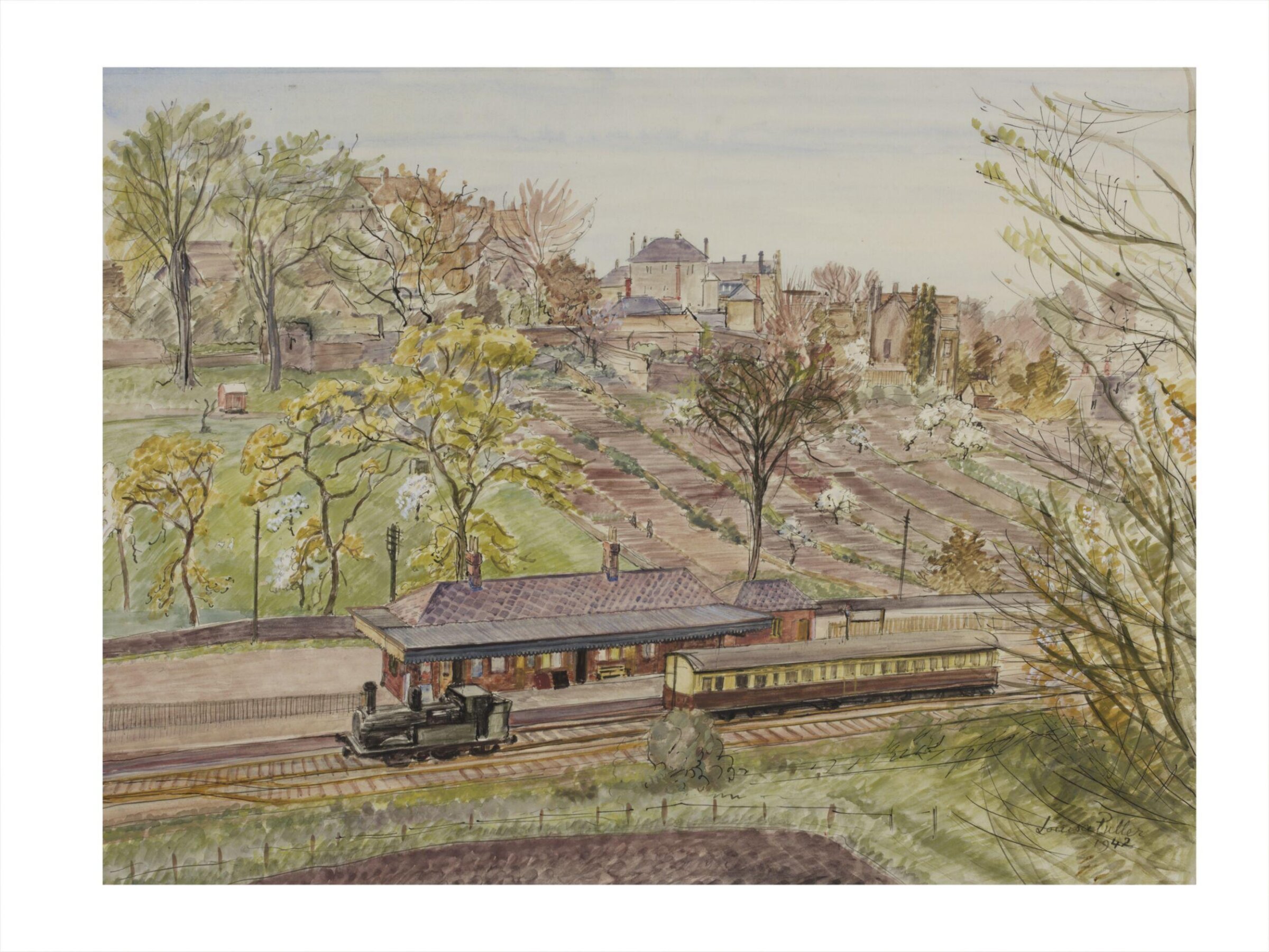 The Railway Station at Tetbury, Puller, 1942