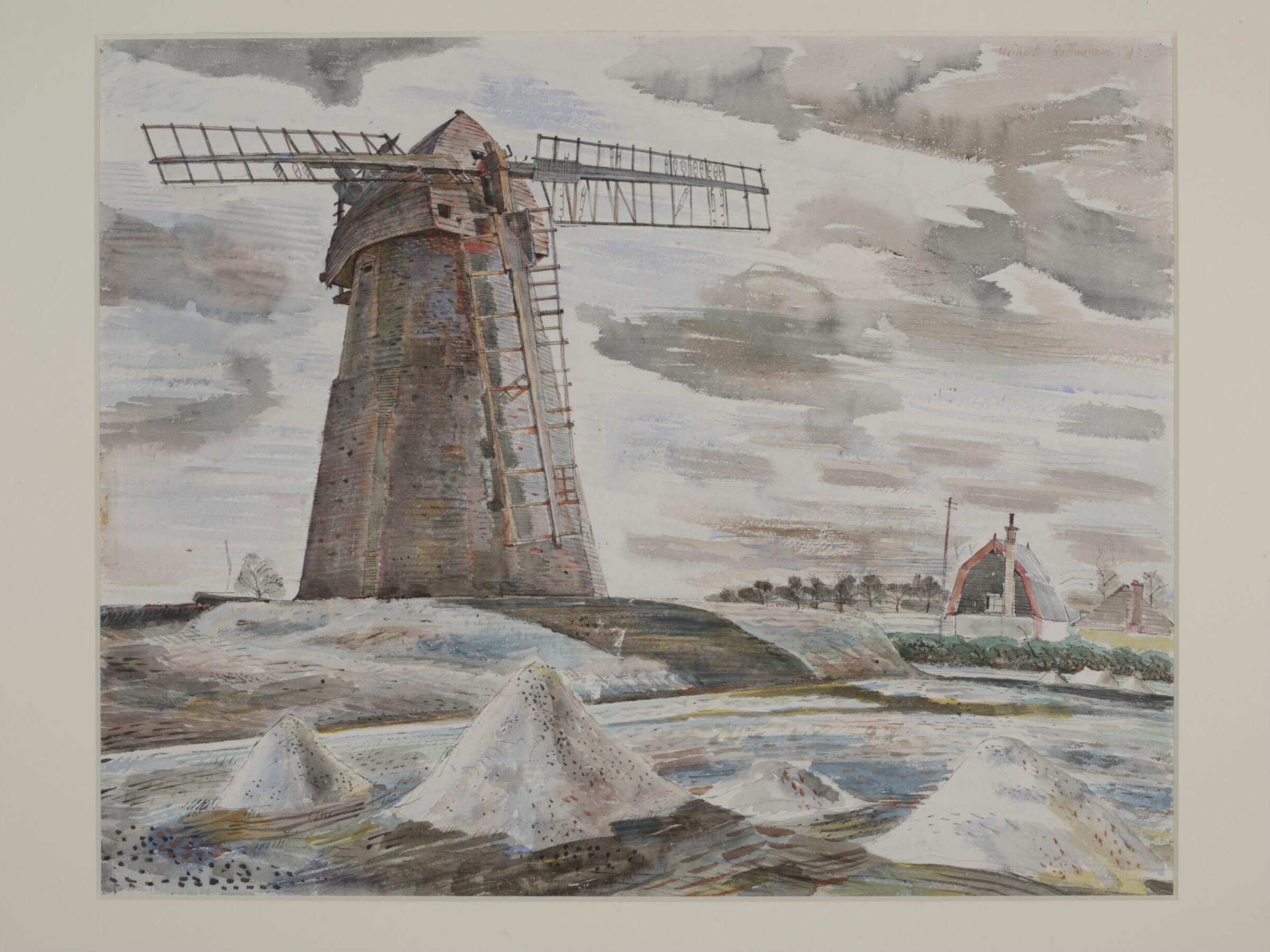Gibraltar Tower Mill, Great Bardfield, Michael Rothenstein, 1943