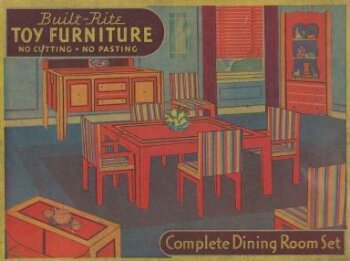 Built-Rite Toy Furniture: Complete Dining Room Set