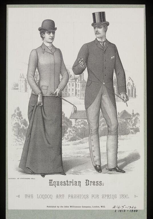 Equestrian Dress - The London Art Fashions For Spring 1890