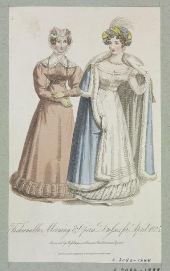 Fashionable Morning & Opera Dresses for April 1825