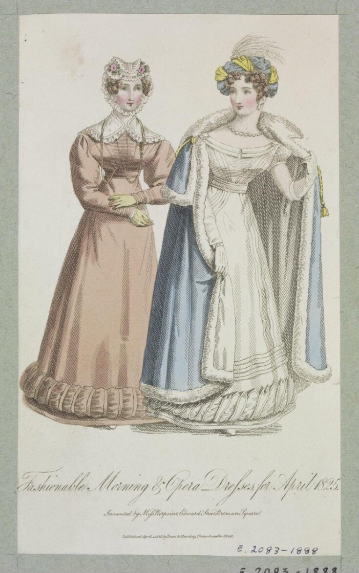 Fashionable Morning & Opera Dresses for April 1825 top image