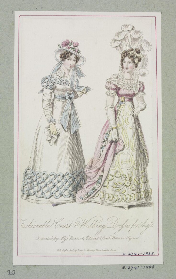 Fashionable Court & Walking Dresses for Augt 1825 top image