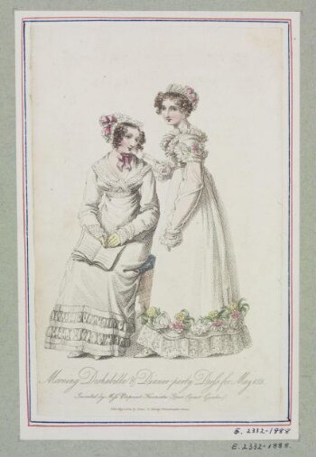 Morning Deshabille & Dinner party Dress for May 1821