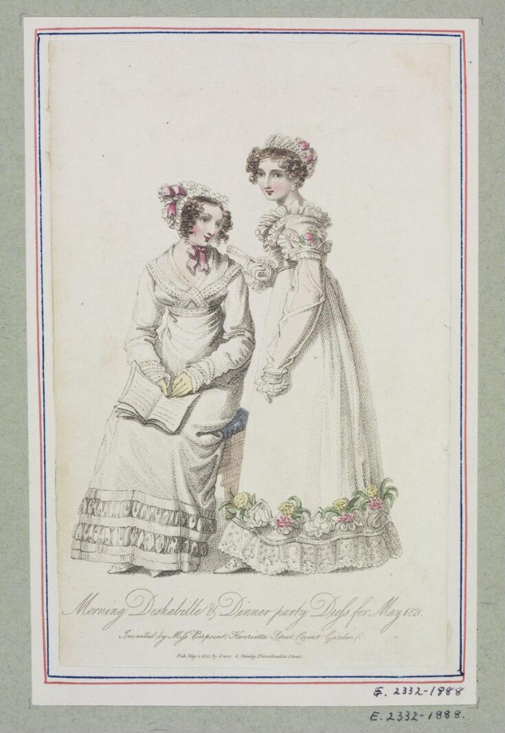 Morning Deshabille & Dinner party Dress for May 1821 top image