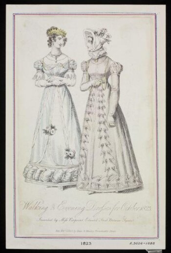 Walking & Evening Dresses for October 1823