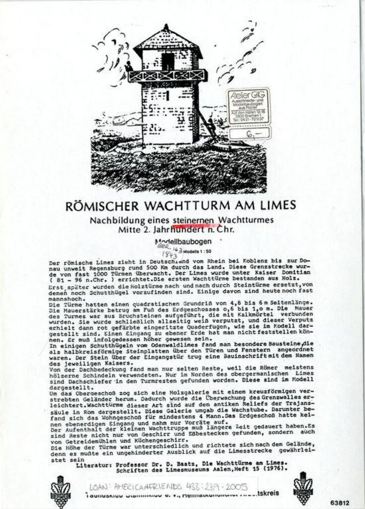 Römischer Wachtturm am Limes top image