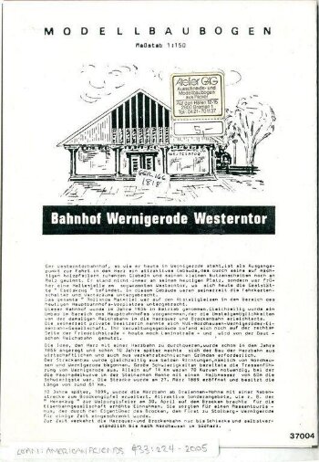 Bahnhof Wernigerode Westerntor