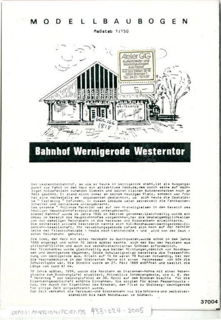 Bahnhof Wernigerode Westerntor image