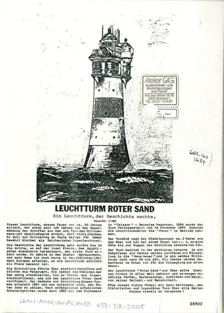Leuchtturm Roter Sand top image