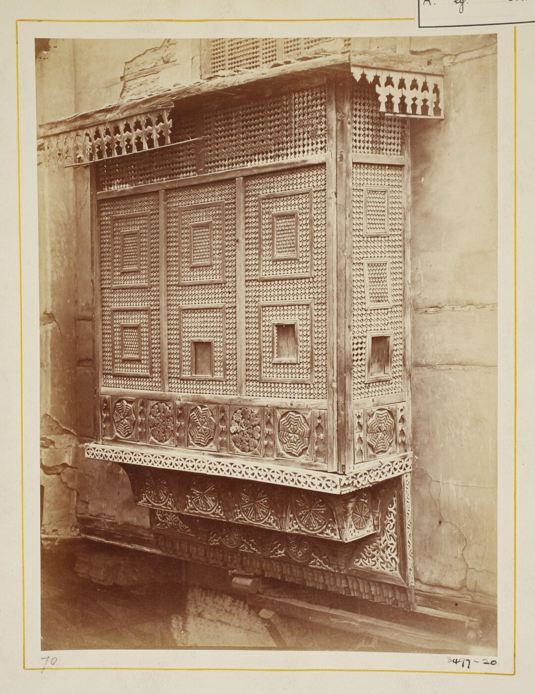 Unknown, Projected window in turned wood (Mashrabiyya), Cairo