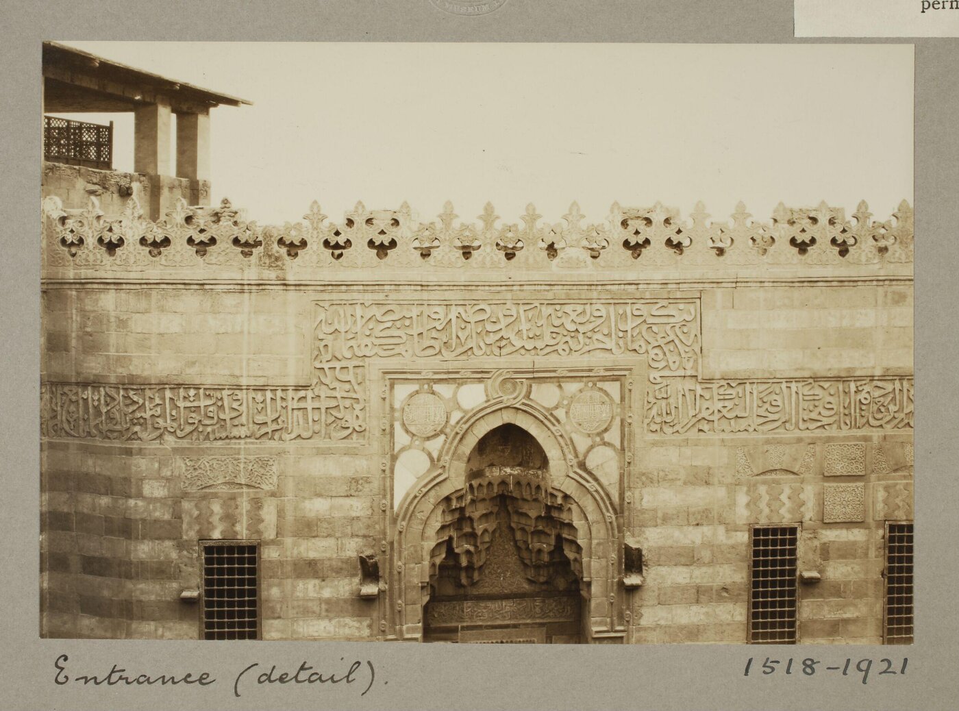 K.A.C. Creswell, Entrance detail of the funerary complex of Mamluk Sultan Qansuh al-Ghawri, Cairo